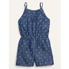 Printed Sleeveless Chambray Romper For Girls - $19.97 ($7.02 Off)