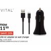 Vital USB AC Adapter Or Wall Charger - From $11.99 (20% off)