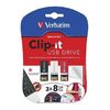 Verbatim 8GB Clip-IT USB Flash Drives - $19.99 ($5.00 off)