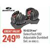 Bowflex Tech 552 Adjustable Dumbbell Set - $249.99