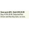 Nut Driver And Hex Key Sets - $8.99-$24.99 (Up to 60% off)
