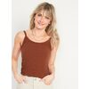 Fitted Cropped Lettuce-Edge Rib-Knit Tank Top For Women - $12.00 ($4.99 Off)