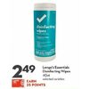 Lango's Essentials Disinfecting Wipes - $2.49
