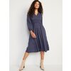 Waist-Defined Puff-Sleeve Smocked Midi Dress For Women - $49.00 ($5.99 Off)