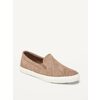Perforated Faux-Suede Slip-On Sneakers For Women - $35.00 ($4.99 Off)
