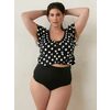 Printed Short Sleeve Bikini Top - $39.97 ($35.98 Off)