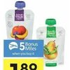 Love Child Organic Fruit Or Vegetable Puree Pouches - $1.89