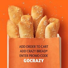 [Little Caesars] Get FREE Crazy Bread with Any Online Order!