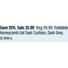 Autotrends Foldable Honeycomb Gel Seat Cushion, Dark Grey - $25.99 (35% off)