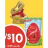 Lindt Chick, Lindor Eggs or Gold Bunny - 2/$10.00